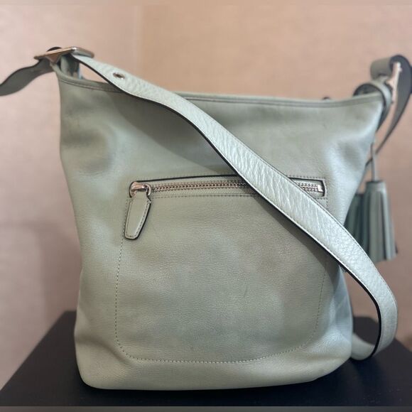 Coach Green Shoulder Bag Spacious Hobo North-South Style Soft Leather - Picture 3 of 13